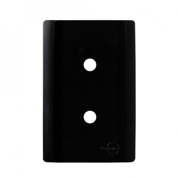 Placa p/ 2 Furos 4x2 - Novara Preto Brilhante Placa p/ 2 Furos 4x2 - Novara Preto Brilhante